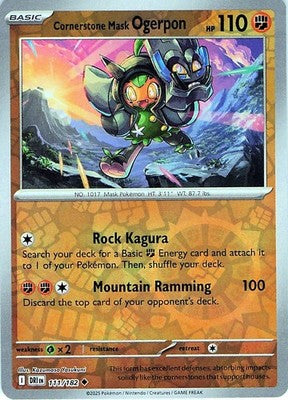 111/182 Cornerstone Mask Ogerpon (Reverse Holo) - Destined Rivals - Pokémon card (English)