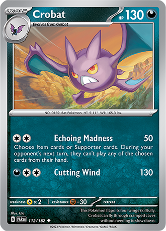 112/182 Crobat / Stage 2 / Uncommon (Paradox Rift) English card