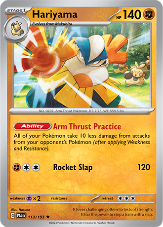 113/193 Hariyama holo - Paldea Evolved - Pokémon card (English)