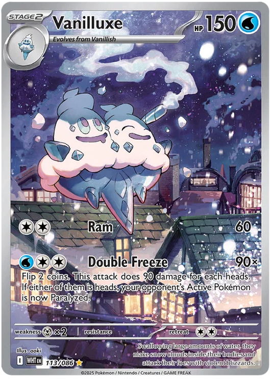 113/086 Vanilluxe (Illustration Rare) (White Flare) Pokémon cards (English)