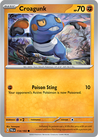 114/193 Croagunk - Paldea Evolved - Pokémon card (English)