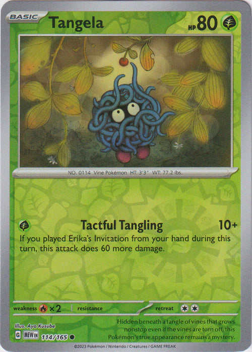 114/165 Tangela (Reverse Holo) - Pokémon 151 - Pokémon card (English)