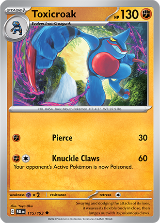 115/193 Toxicroak- Paldea Evolved - Pokémon card (English)