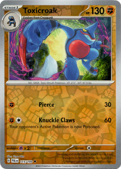 115/193 Toxicroak (Reverse holo) - Paldea Evolved - Pokémon card (English)