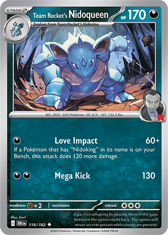 116/182 Team Rocket's Nidoqueen - Destined Rivals - Pokémon card (English)