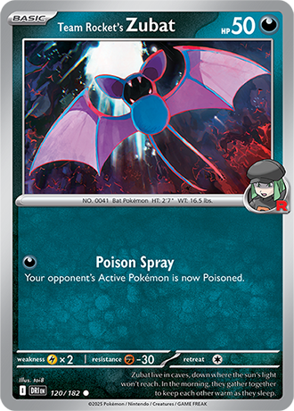 120/182 Team Rocket's Zubat - Destined Rivals - Pokémon card (English)