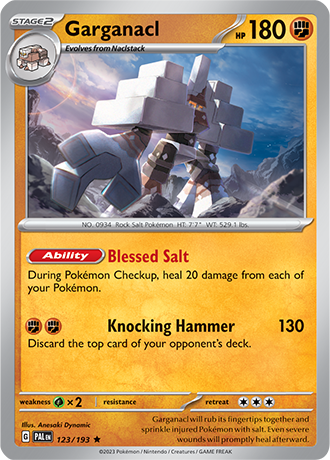 123/193 Garganacl holo - Paldea Evolved - Pokémon card (English)