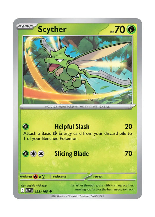 123/165 Scyther - Pokémon 151 - Pokémon card (English)