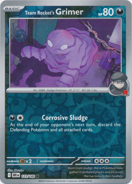 123/182 Team Rocket's Grimer - Destined Rivals - Pokémon card (English)