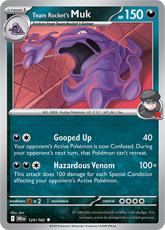 124/182 Team Rocket's Muk - Destined Rivals - Pokémon card (English)