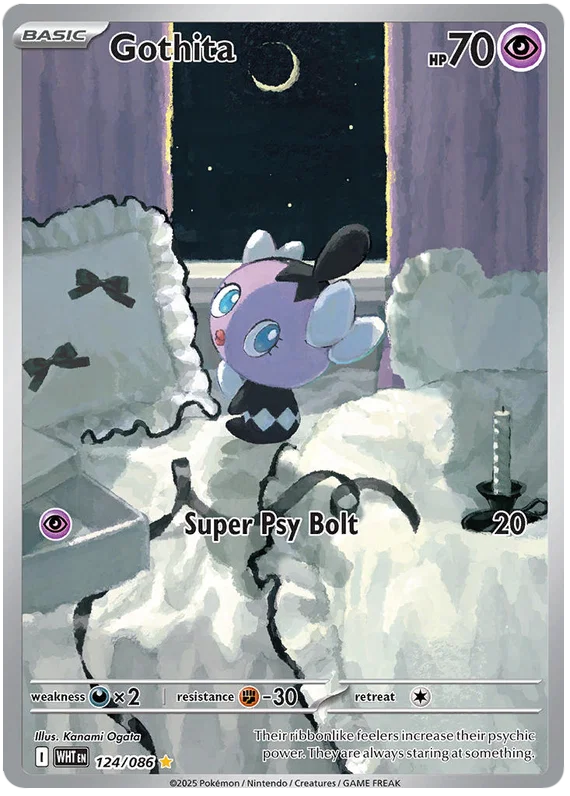 124/086 Gothita (Illustration Rare) (White Flare) Pok€mon card (English)