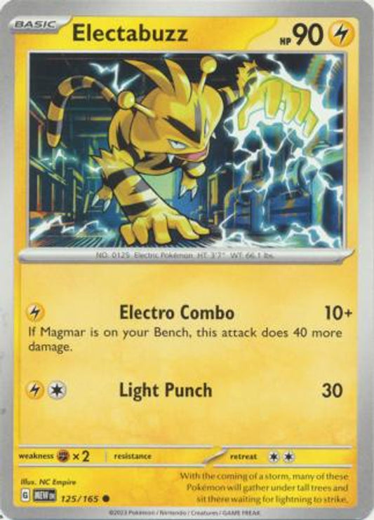 125/165 Electabuzz - Pokémon 151 - Pokémon card (English)