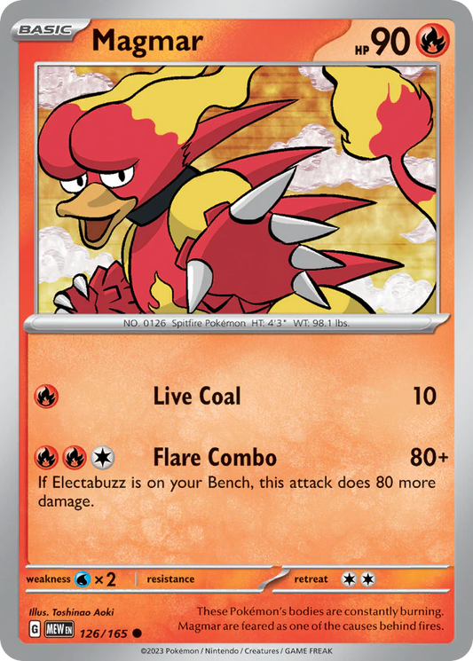 126/165 Magmar - Pokémon 151 - Pokémon card (English)