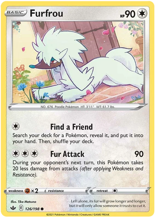 126/198 Furfrou (Chilling Reign) Pokémon card (English)