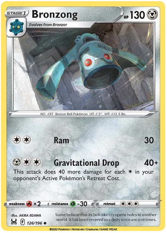 126/196 Bronzong (Lost Origin) Pokemon card (English)