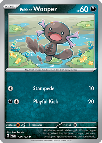 129/193 Paldean Wooper - Paldea Evolved - Pokémon card (English)