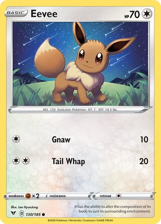 130/185 Eevee – Vivid Voltage - Pokémon card (English)