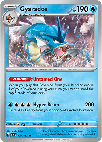 130/165 Gyarados (Holo) - Pokémon 151 - Pokémon card (English)
