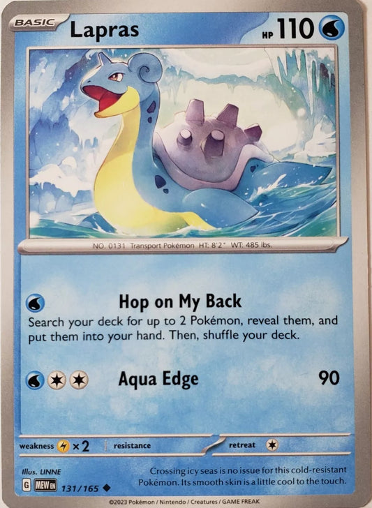 131/165 Lapras - Pokémon 151 - Pokémon card (English)