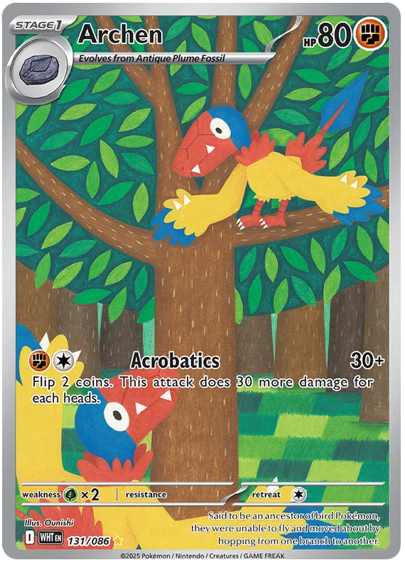 131/086 Archen (Illustration Rare) (White Flare) Pokémon card (English)