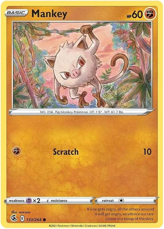 133/264 Mankey / Basic / Common (Fusion Strike) English card