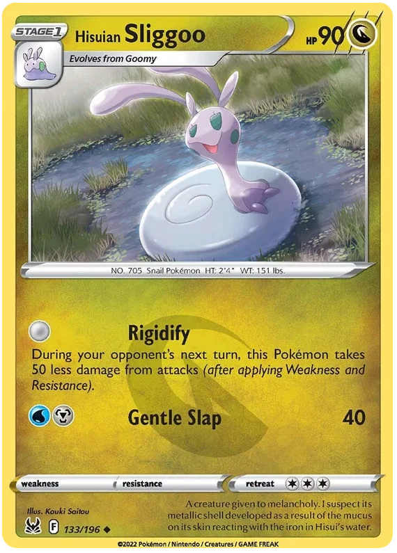133/196 Hisuian Sliggoo (Lost Origin) Pokemon card (English)
