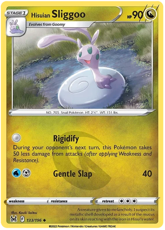 133/196 Hisuian Sliggoo (Lost Origin) Pokemon card (English)