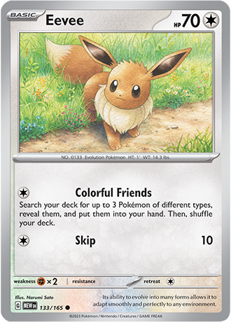 133/165 Eevee - Pokémon 151 - Pokémon card (English)
