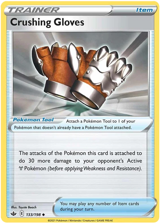 133/198 Crushing Gloves (Item) (Chilling Reign) Pokémon card (English)