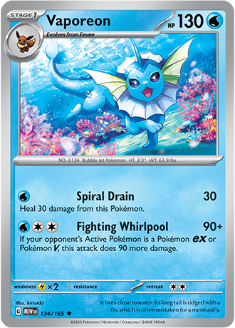 134/165 vaporeon - Pokémon 151 - Pokémon card (English)