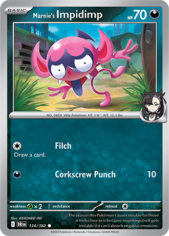 134/182 Marnie's Impidimp - Destined Rivals - Pokémon card (English)