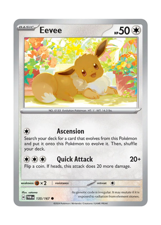 135/167 Eevee – Twilight Masquerade - Pokémon card (English)