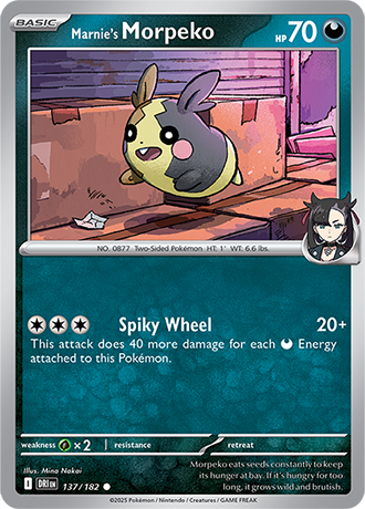 137/182 Marnie's Morpeko - Destined Rivals - Pokémon card (English)