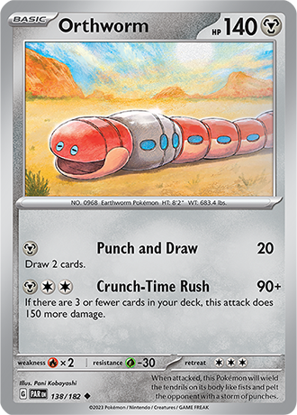 138/182 Orthworm / Basic / Uncommon (Paradox Rift) English card