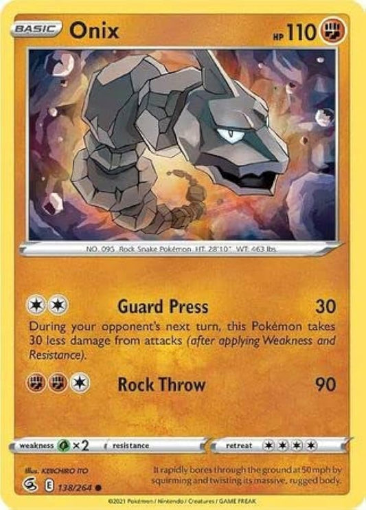 138/264 Onix / Basic / Common (Fusion Strike) English card