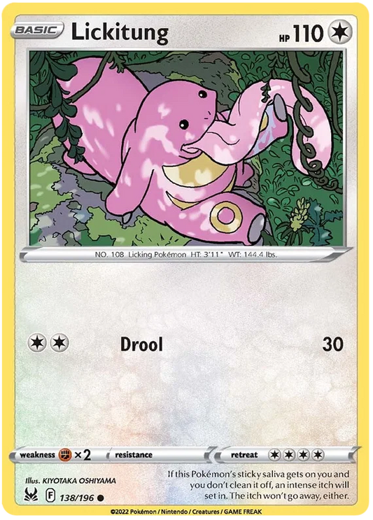 138/196 Lickitung (Lost Origin) Pokemon card (English)