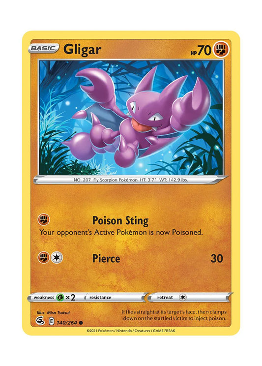 140/264 Gligar / Basic / Common (Fusion Strike) English card