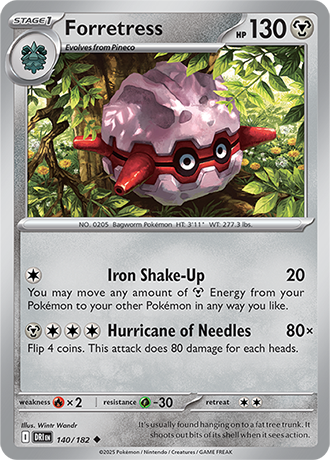 140/182 Forretress - Destined Rivals - Pokémon card (English)