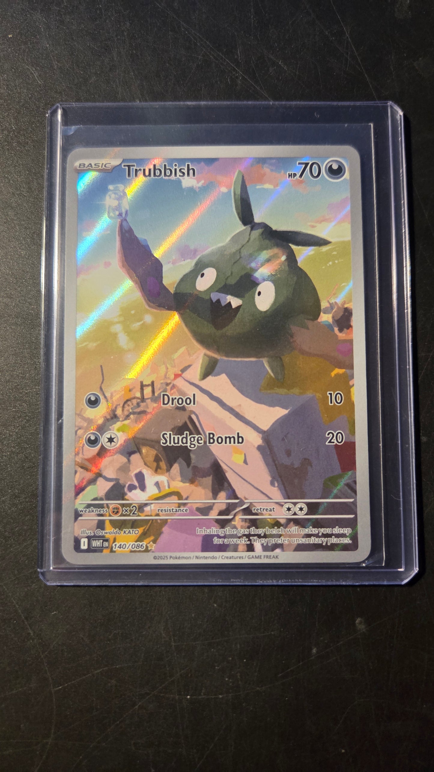 140/086 Trubbish (Illustration Rare) (White Flare) Pokémon card (English)
