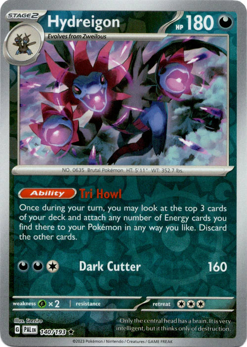 140/193 Hydreigon (Reverse holo) - Paldea Evolved - Pokémon card (English)