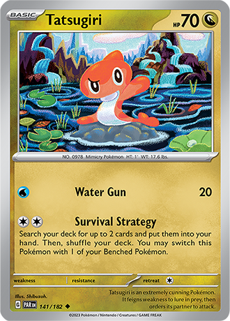 141/182 Tatsugiri / Basic / Uncommon (Paradox Rift) English card