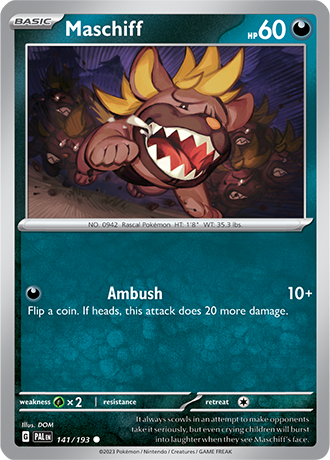 141/193 Maschiff - Paldea Evolved - Pokémon card (English)