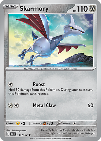 141/182 Skarmory - Destined Rivals - Pokémon card (English)