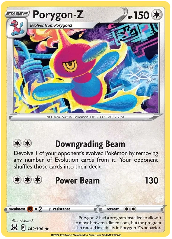 142/196 Porygon-Z (Rare) (Lost Origin) Pokemon card (English)