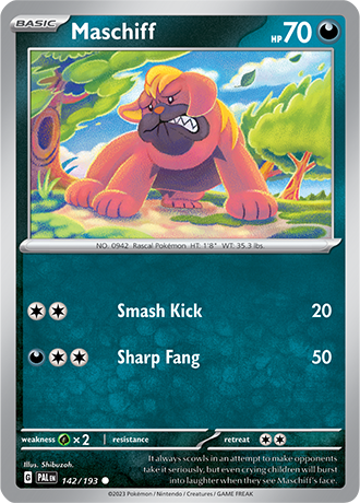 142/193 Maschiff - Paldea Evolved - Pokémon card (English)