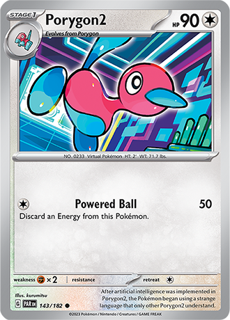 143/182 Porygon2 / Stage 1 / Common (Paradox Rift) English card