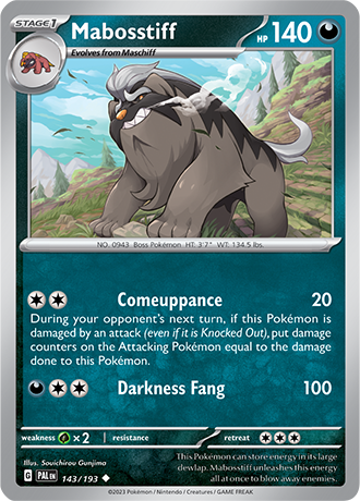 143/193 Mabosstiff - Paldea Evolved - Pokémon card (English)