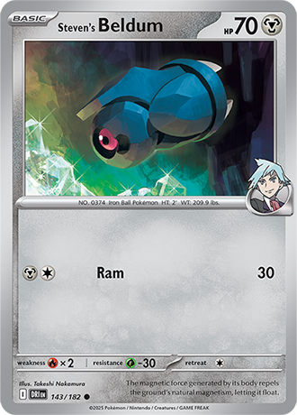 143/182 Steven's Beldum - Destined Rivals - Pokémon card (English)
