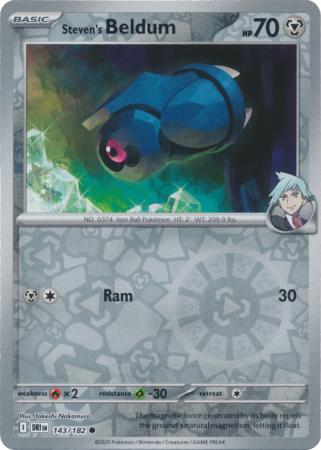 143/182 Steven's Beldum (Reverse Holo) - Destined Rivals - Pokémon card (English)