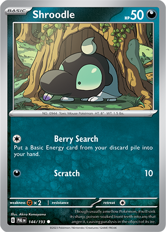 144/193 Shroodle - Paldea Evolved - Pokémon card (English)